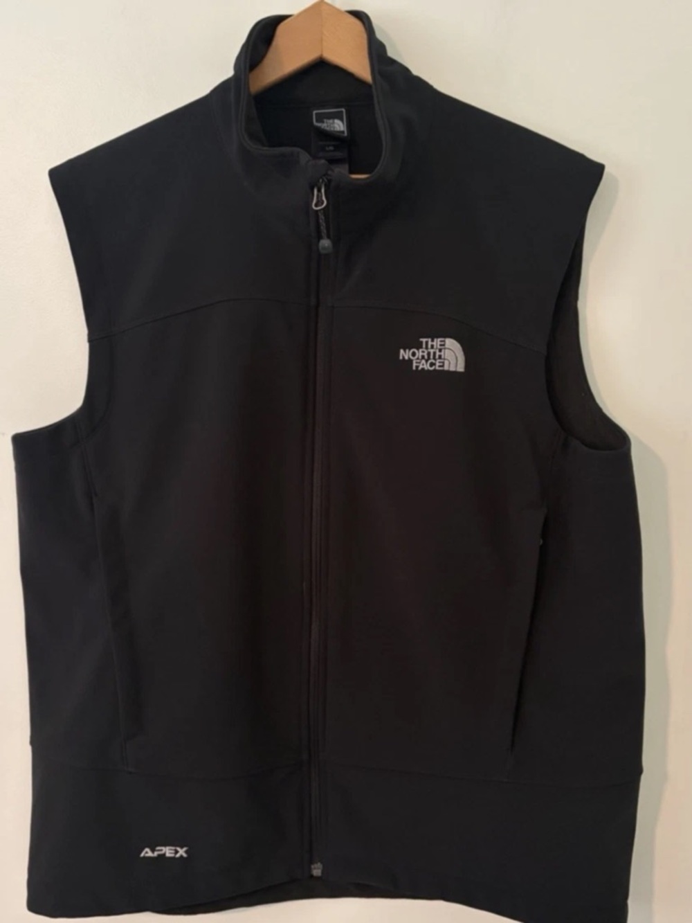 North Face Apex Black Vest Soft Shell Size Large